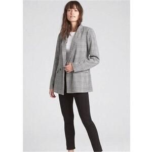 GAP Gray Plaid Single-Breasted Blazer